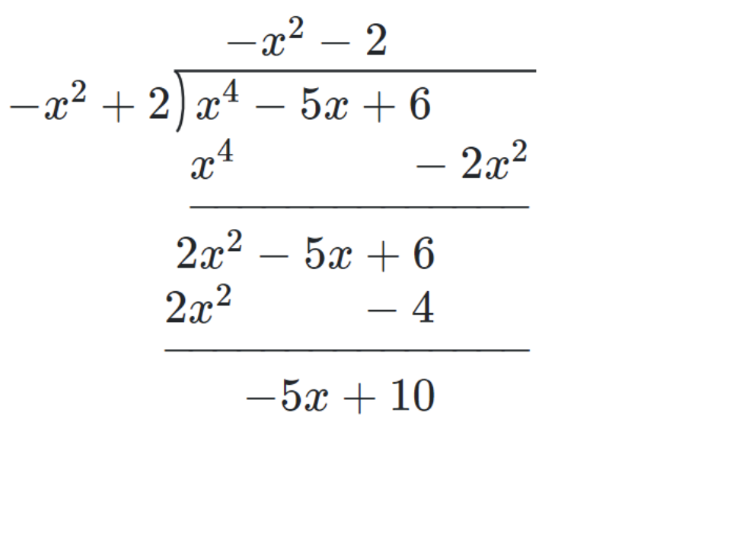 Polynomial long division